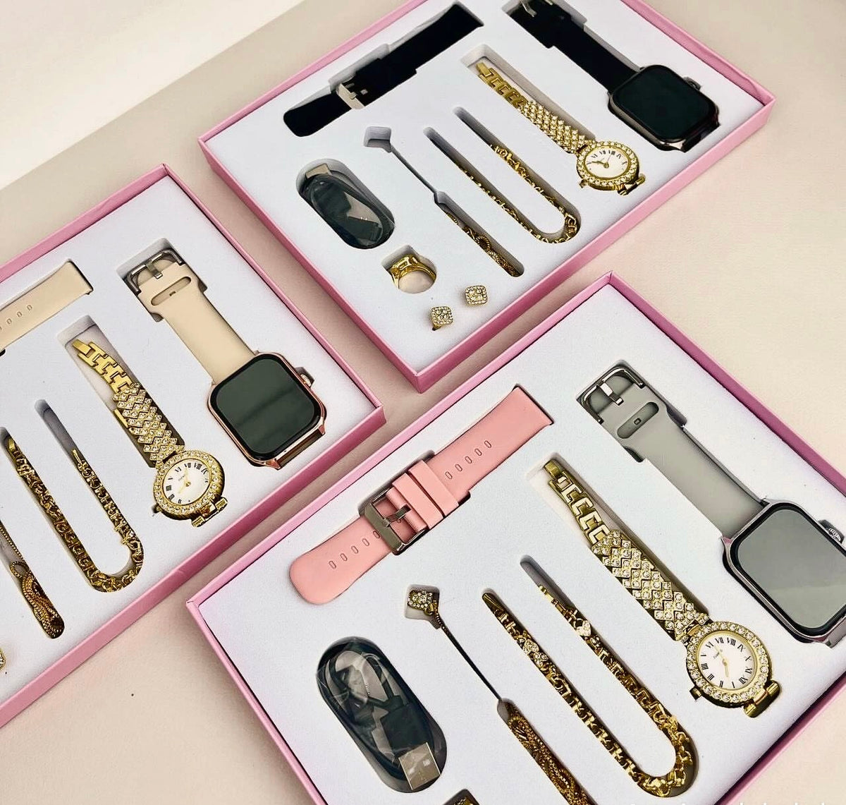 đĨâ¨A58 Plus Smartwatch & Jewelry Set (Premium Luxury)