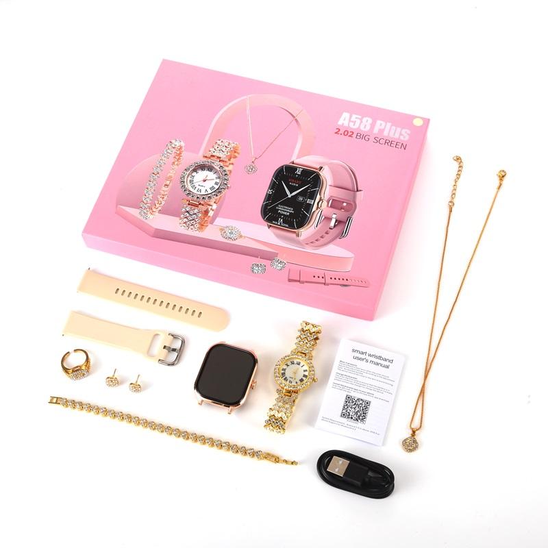đĨâ¨A58 Plus Smartwatch & Jewelry Set (Premium Luxury)