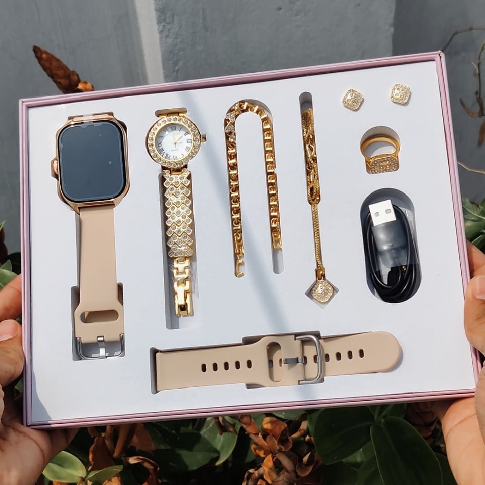 đĨâ¨A58 Plus Smartwatch & Jewelry Set (Premium Luxury)