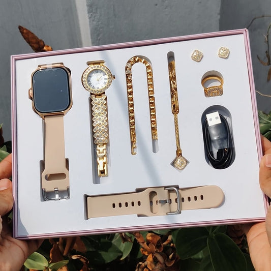 💥✨A58 Plus Smartwatch & Jewelry Set (Premium Luxury)